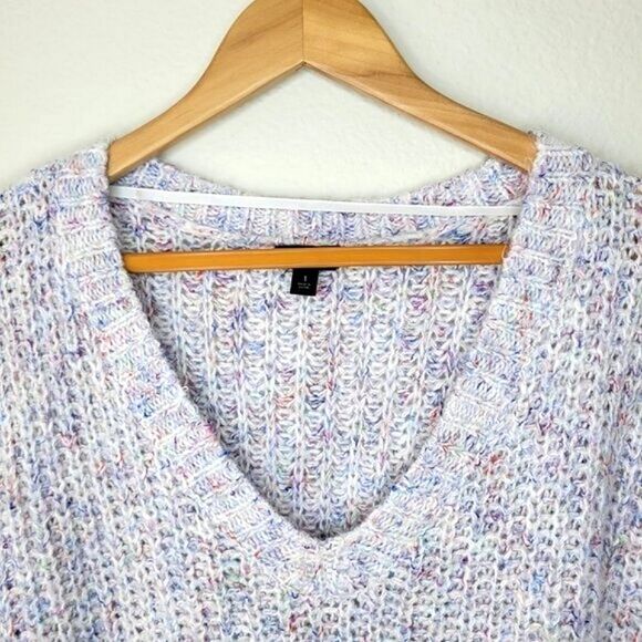 TORRID Multicolored Confetti Chunky Knit V-neck Sweater size 1 (1X) Comfy Soft - Picture 2 of 13
